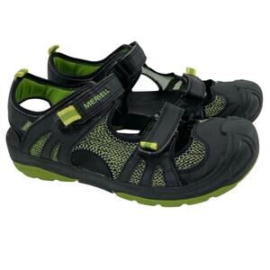 Merrell Hydro Rapid Sport Sandals Black Green Youth Boys Size 7M‎ Outdoor Active